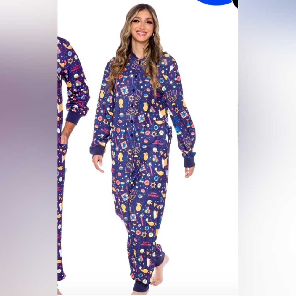 Festive Hanukkah Onesie Pajamas